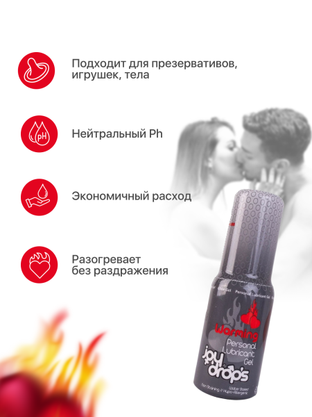 308.0002 - Смазка разогревающая Joydrops Warming, 50 мл | Казанова 69