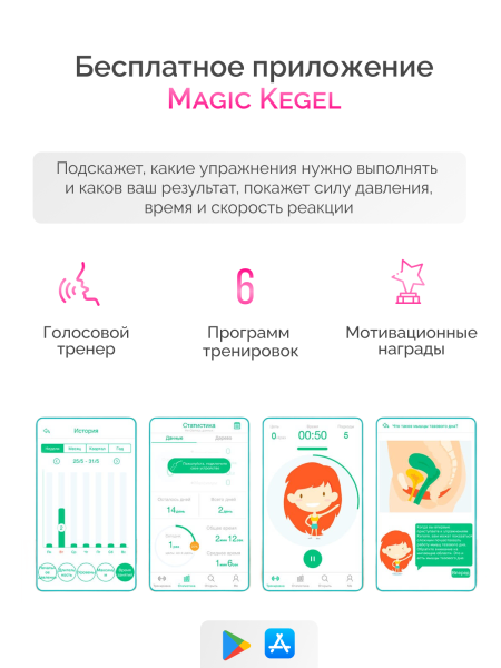 861090 - Тренажер Кегеля Magic Motion Kegel Coach розовый | Казанова 69