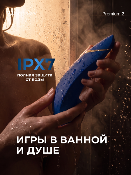 WZ212SG5 - Бесконтактный клиторальный стимулятор Womanizer Premium 2 синий | Казанова 69